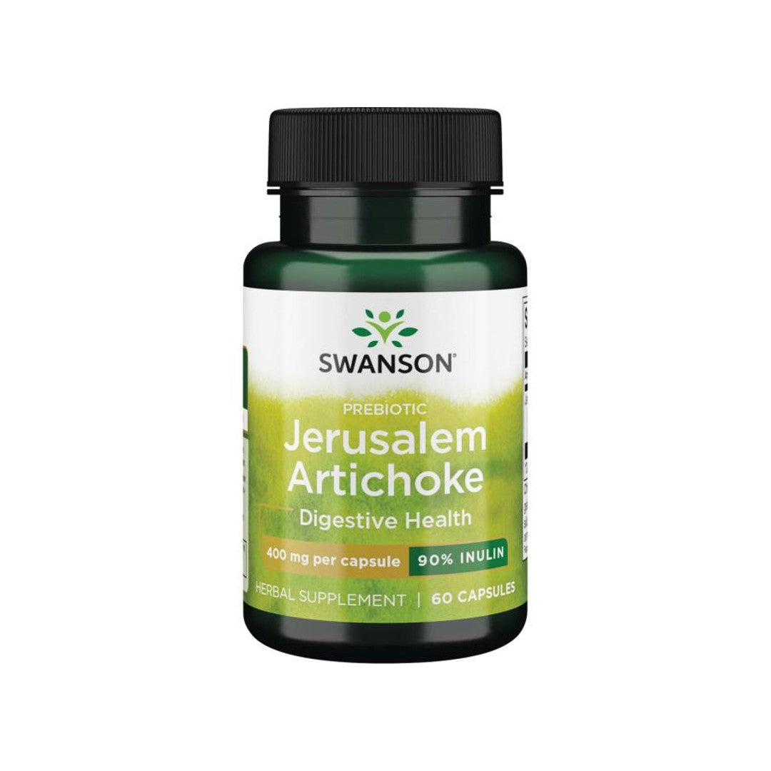 Swanson Le capsule di topinambur prebiotico sono un integratore a base di erbe che favorisce la salute dell'apparato digerente.