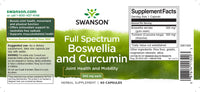 Miniatura per Swanson Boswellia e Curcumina - integratore alimentare in 60 capsule.