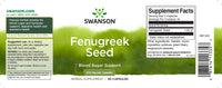 Miniatura dell'etichetta di Swanson Semi di fieno greco - 610 mg 90 capsule.