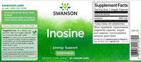 Miniatura dell'etichetta di Swanson Inosine - 500 mg 60 capsule vegetali.
