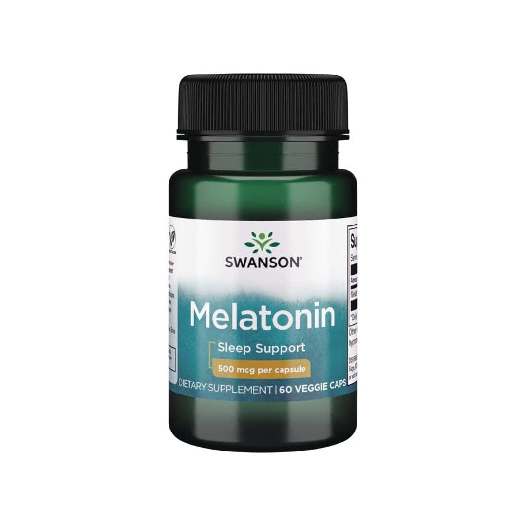 Swanson Melatonina - 0,5 mg 60 capsule vegetali per il supporto del sonno.