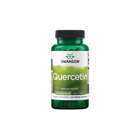 Miniatura di un flacone di Swanson Quercetin 475 mg 60 vcaps, un potente antiossidante per il sistema immunitario, su sfondo bianco.