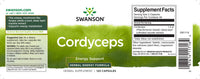 Miniatura dell'etichetta di Swanson Cordyceps - 600 mg 120 capsule.