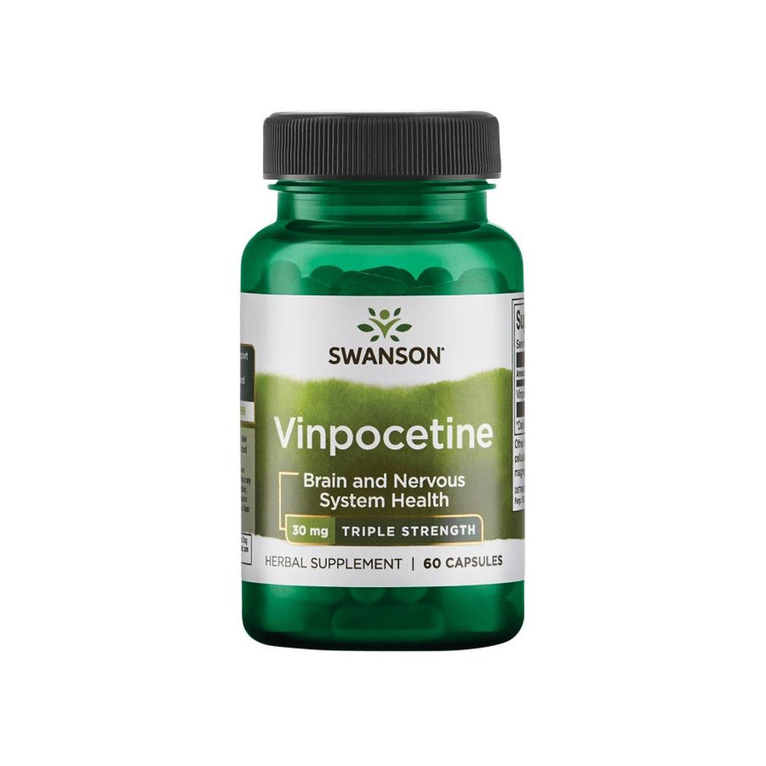 Il sito Swanson Vinpocetine - 30 mg 60 capsule fornisce un supporto alla salute del cervello e della memoria.