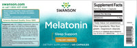 Miniatura dell'etichetta di Swanson Melatonin - 1 mg 120 capsule.