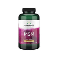 Miniatura di un flacone di Swanson MSM - 500 mg 250 compresse su sfondo bianco, che promuove la salute delle articolazioni e dei capelli/pelle.
