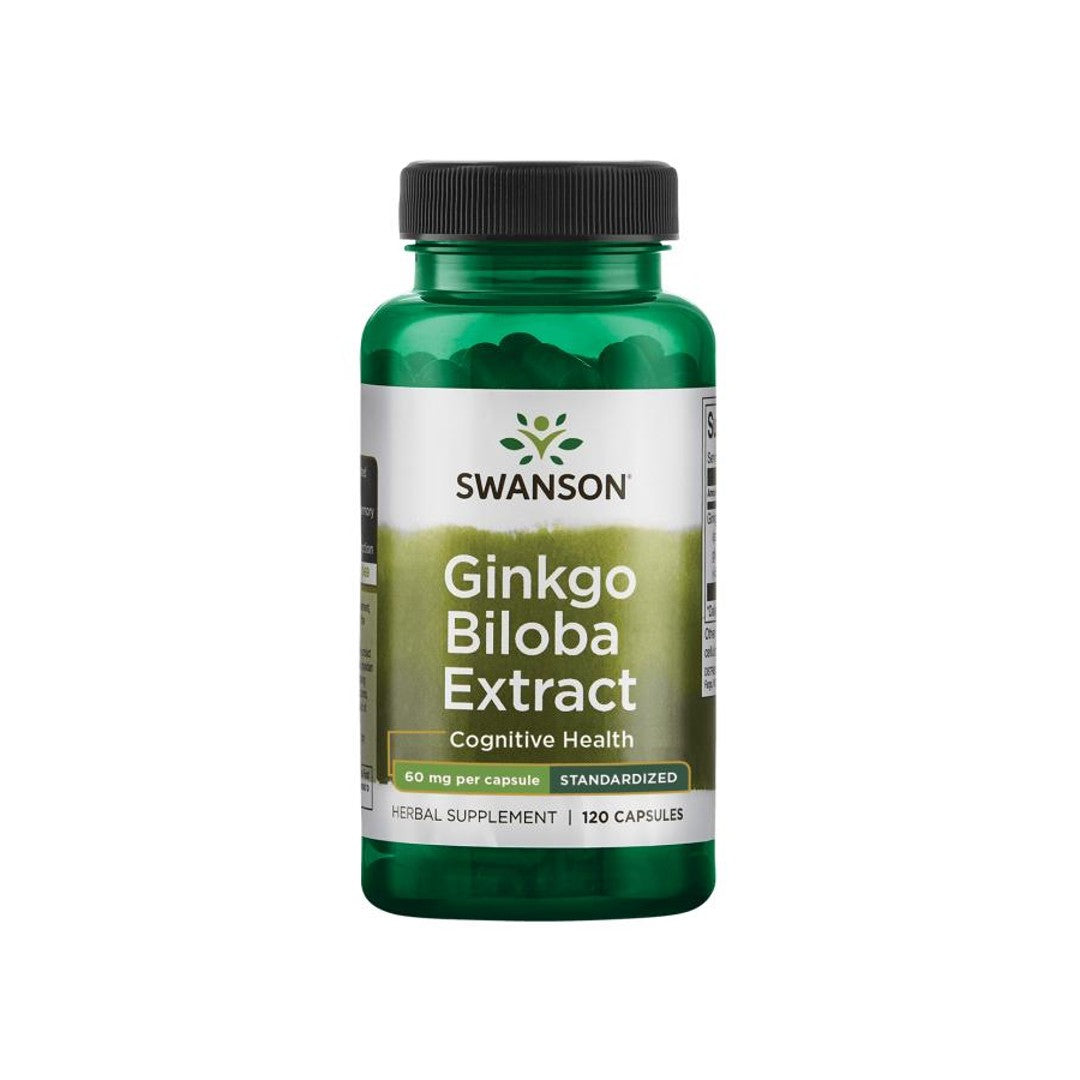 Swanson Estratto di Ginkgo Biloba 24% - 60 mg 120 capsule.