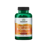 Un flacone di Swanson B-Complex con Vitamina C - 500 mg 100 capsule super stress b complex.
