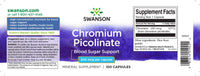 Miniatura di un'etichetta con Swanson Cromo picolinato - 200 mcg 100 capsule.