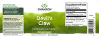 Miniatura dell'etichetta di Swanson Artiglio del diavolo - 500 mg 100 capsule.