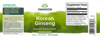 Anteprima per Ginseng coreano - 500 mg 100 capsule - etichetta