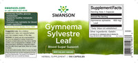 Miniatura per Swanson Gymnema Sylvestre Leaf - 400 mg 100 capsule integratore.