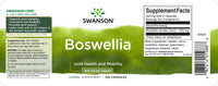 Miniatura dell'etichetta dell'integratore alimentare Boswellia - 400 mg 100 capsule di Swanson.