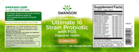 Anteprima per Swanson Dr. Stephen Langer 16 ceppi probiotici con FOS - 60 capsule vegetali.