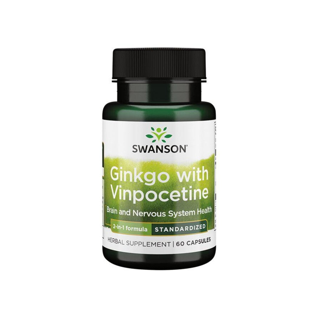 Swanson Ginkgo con Vinpocetina - 60 capsule