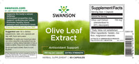 Thumbnail per Swanson L'estratto di foglie di olivo - 750 mg 60 capsule offre proprietà antiossidanti fondamentali per sostenere la salute cardiovascolare e aumentare le difese immunitarie.