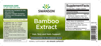 Miniatura dell'etichetta dell'integratore alimentare Swanson Estratto di bambù - 300 mg 60 capsule vegetali.