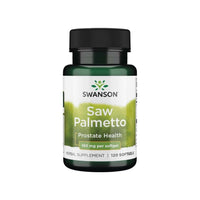 Miniature per Swanson Saw Palmetto - 160 mg 120 softgel promuove la salute della prostata e l'equilibrio ormonale.