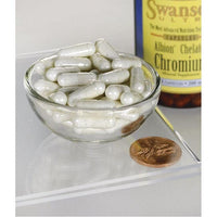 Miniatura per Una ciotola di Swanson Cromo - 200 mcg 180 capsule Albion Chelated e un centesimo.