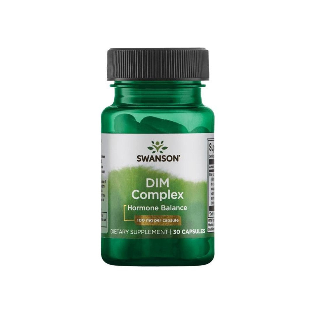 Un flacone di Swanson DIM Complex - 100 mg 30 capsule.
