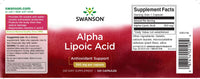 Miniatura per un flacone di Acido alfa lipoico Swanson - 300 mg 120 capsule.