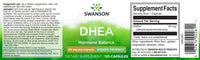 Miniatura per l'etichetta degli integratori Swanson DHEA - 50 mg 120 capsule.
