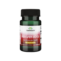 Miniatura per Un flacone di Swanson Resveratrolo - 100 mg 30 capsule, che fornisce protezione antiossidante per la longevità cellulare e il benessere cardiovascolare.