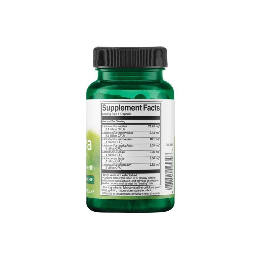 Flacone di FemFlora Probiotic for Women - 60 capsule di Swanson su sfondo bianco.