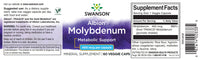 Miniatura per l'etichetta dell'integratore Swanson's Chelated Molybdenum - 400 mcg 60 capsules, che favorisce il metabolismo e l'assorbimento.