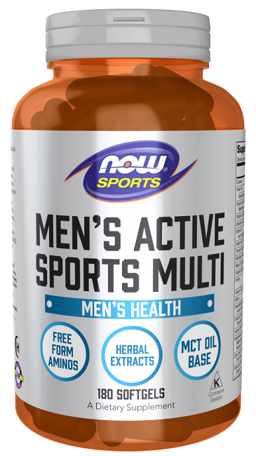 Now Foods active sports multi da uomo 180 softgel.