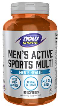 Miniatura per Now Foods men's active sports multi 180 softgels.