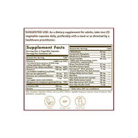 Miniatura di un'etichetta che mostra gli ingredienti dell'integratore Solgar's Advanced Antioxidant Formula 120 Vegetable Capsules.