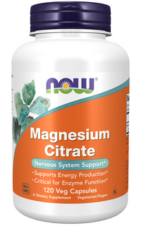 Anteprima per Now Magnesium Citrate 120 Veg Capsules - Now Foods.