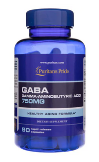 Miniatura per Un flacone di Puritan's Pride GABA 750 mg 90 caps integratore con 750mg di acido gamma linolenico.