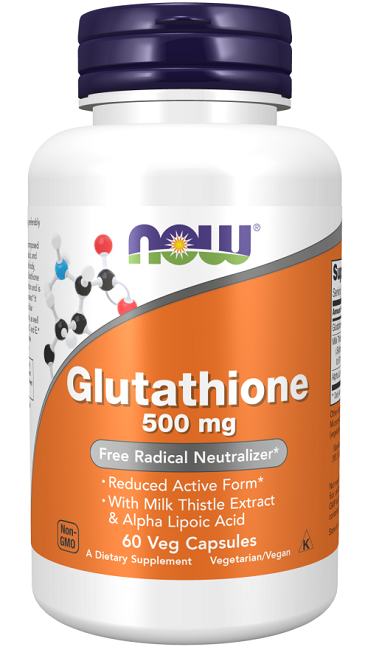 Now Foods Glutatione 500 mg 60 Capsule Vegetali.