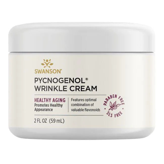 Shamason skincare presenta Swanson's Pycnogenol Wrinkle Cream 59 ml, la crema antirughe per eccellenza.