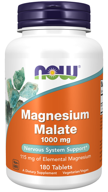 Now Now Foods Magnesio Malato 1000 mg 180 compresse.