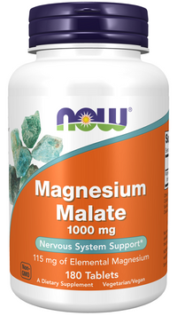 Anteprima per Now Now Foods Magnesio Malato 1000 mg 180 compresse.