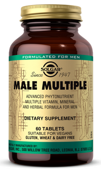 Anteprima per un flacone di Solgar Male Multiple Multivitamins & Minerals for Men 60 Tablets.